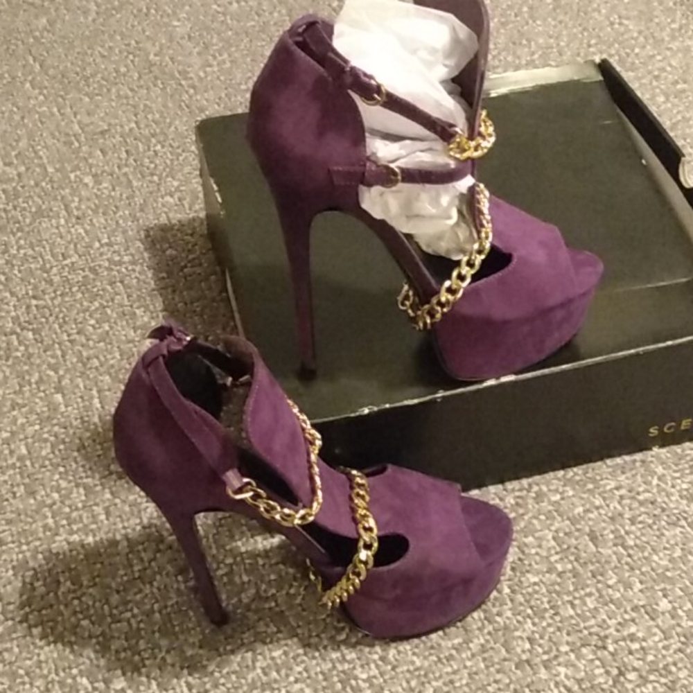 Women's high heeled dress shoes.